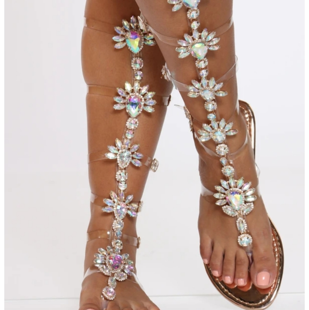 Goddess Jeweled Gladiator Sandals